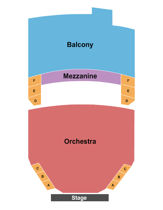 Reserved seating chart for Orpheum Theatre: orchestra, boxes, mezzanine, and balcony